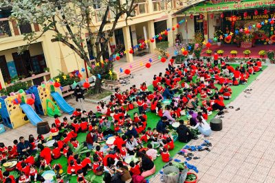 TRƯỜNG MN HOÀNG TÂY TỔ CHỨC HOẠT ĐỘNG TRẢI NGHIỆM GÓI BÁNH CHƯNG, GIAO LƯU VĂN NGHỆ, TRÒ CHƠI CHO TRẺ NHÂN DỊP ĐÓN TẾT CỔ TRUYỀN 2026